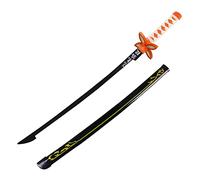 LIZHIZHI Demon Slayer Katana, Bamboo Sword, Handmade Cosplay Props, Kids' Anime Party Favor