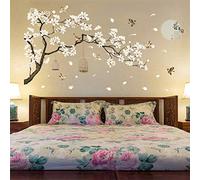 LIZHOUMIL 187x128cm Wall Stickers Birds Flower Home Decor Wallpapers Wall Decals for Living Room Bedroom DIY Rooms Decoration