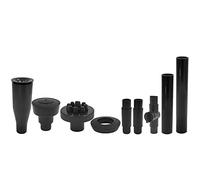 LIZHOUMIL 9pcs Fountain Pump Nozzle Set Adjustable Height Waterfall Sprinkler Spray Heads for Submersible Pump Garden Waterfall Fountain Pond Accessories black