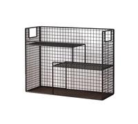 Lizhuzhuzs28 Bookcase Shelf Desktop Industrial Style Iron Bookshelf Large Capacity Multipurpose Home Organizer Rack Bookshelf Display