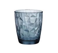 Lizhuzhuzs28 Drinking Glasses Colored Diamond Embossed Drinking Glasses, Heat-Resistant Highball Cups for Water Milk Juice Beer Cocktail and Wine Glass Cups(Blue,Small)