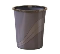 Lizhuzhuzs28 Garbage Bin 9/12 Liter Round Trash Can, Colorful Plastic with One-piece Pressure Ring, Open Top Wastebasket Recycling Bin for Bedroom Office Kitchen Trash Can(Gris,S)