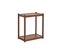Lizhuzhuzs28 Home Bilayer Plant Stand Indoor Wood Bonsai Base, for Living Room Patio Home Decor for Gardening Walnut Colour Decorative Base