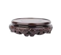 Lizhuzhuzs28 Home Ebony Circular Display Base for Small Indoor Bonsai Tea Service Vase Decoration Decorative Base(Medium)