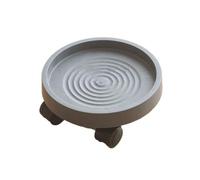 Lizhuzhuzs28 Home Mobile Round Planter Tray with Wheels, Outdoor Indoor Tempered Plastic Bonsai Base Decorative Base(White,Medium)