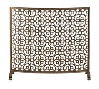 Lizhuzhuzs28 Spark Guard Metal Openwork Pattern Fireplace Screen Fireproof Device Home Floor Partition Fence Decoration Spark Protection