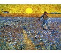 liziciti 5D Diamond Painting Art Kit for Adults, Full Drills Van Gogh's Masterpieces Rhinestone Cross Stitch Embroidery 30x40cm (The Sower)