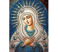 liziciti 5D Diamond Painting Kits, Full Drill Religious Theme Diamonds Picture DIY Diamond Art, Christian Rhinestone Mosaic Paintings for Home Wall Decor Christmas Gifts, 12x16in Canvas