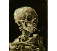 liziciti 5D Diamond Painting Kits Van Gogh for Adults, 12x16in Diamond Art Kits Full Drill Canvas Art Picture DIY for Wall Decor (Smoking Skull)