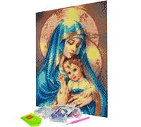 liziciti DIY Diamond Painting Kits Religion Theme 5D Diamond Pictures for Adults Catholic, Rhinestone Diamond Paintings Art Craft Kits for Home Wall Decor Canvas 12x16inch (Mother Mary #5)