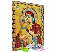 liziciti DIY Diamond Painting Kits Religion Theme 5D Diamond Pictures for Adults Catholic, Rhinestone Diamond Paintings Art Craft Kits for Home Wall Decor Canvas 12x16inch (Mother Mary #4)