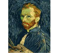 liziciti Paint by Number Kit On Canvas for Adults Beginner Van Gogh Famous Paintings DIY Acrylic Oil Painting Arts 16x20 Inch (Frameless, Self Portrait)
