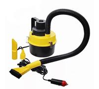 Lizien Car Multi-Function Vacuum Cleaner, Portable, Wet/Dry, Yellow, 3 Speeds, 2 Wheels, Outdoor Use, Multi-part Assembly