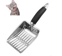 Lizihaowu Cat Litter Scoop, Metal Non-Slip Handle Kitty Scooper, Scoop Away Cat Litter