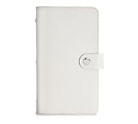 lizimandu Business Card Holder Book, Business Card Book Case PU Leather Organization Binder Name ID Card Holder for Men & Women, Up to 96 Cards Capacity, 1-White, 1 Pack