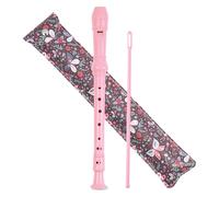 LIZIMANDU Recorder Instrument for Beginner Adults,8-Hole Soprano Descant Recorder Music Flute with with Cleaning Rod & Leather Case For Home Entertainment(2-Red Star Night)