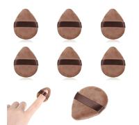 Liziyi 6Pcs Mini Powder Puff, Setting Powder Puff, Mini Powder Finger Puff, Triangle Makeup Puff for Foundation Setting, Cushion Puff for Women Girls(Style A)