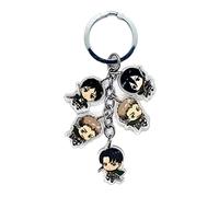 LizMatech Attack On Anime Acrylic Keychain, Cute Anime Keychains Acrylic Keychains Double-Sided Pattern Cute/Small Phone Keyring Accessory Attack Titan Keyring