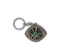 LizMatech Dr Doctor Strange Keyring (Silver) Dr Strange Eye of Agamotto Metal Keyring/Keychain With Green Stone, Marvel Doctor Strange Eye Of Agamotto Keyring