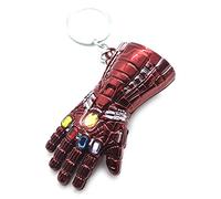 LizMatech Ironclad Power Gauntlet Keyring - Detailed 2021 Model Metal Nano Glove Keychain - Red & Silver Weighted Heroic Replica for Men & Women (Intergalactic Legend Edition)