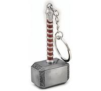 LizMatech Thor Hammer Marvelous Mjolnir Keyring Fits Perfectly With Characters and Toys Exclusive Single Piece Solid & Impossible To Snap (Silver & Brown)