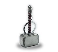 LizMatech Thor Hammer Mjolnir Keyring Original Brown Colour Solid Single Piece Won't Snap (Silver & Brown), Marvel Mjolnir Keyring Thor Mjolnir Hammer Keychain Keyring