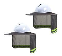 LIZMOF Hard Hat Sun Shade, High Vis Sun Visor Shade, Full Brim, Grey, 2PCS