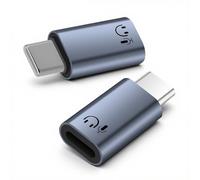 Lizoak 2 Pack Ligh-ning to USB C Adapter, Type C to Ligh-ning Audio Adapter, Ligh-ning Female to USB C Male Adapter Compatible with Smartphones and Tablets, Gray(Not for Charging or Data Transfer)