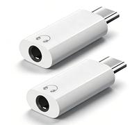 Lizoak 2 Pack USB C to 3.5mm Jack USB C Headphone Audio Adapter Type C to 3.5mm Audio Jack Aux Digital Earphone Adaptor Compatible with Phone, Pad, Pixel, Mac-Book, White