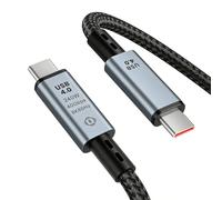 Lizoak USB 4 Cable 0.5m, 8K@60Hz Video Display, 40Gbps Data Transfer, 240W Fast Charge, USB C to USB C Cable Compatible with Thunderbolt 4/3, iPhone, iPad, MacBook, Monitor, SSD, Dock