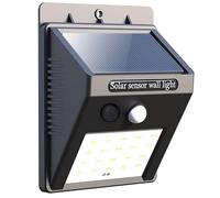 LIZZIE JACOBS 20 SMD Solar Sensor Light Motion Sensor Solar Powered Wall Security Light 20 LED Bright Lamp for Outdoor Garden Pathway Garage Home Driveway Light with PIR Sensor
