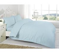 LIZZIE JACOBS 200 Thread Count Duvet Cover Sets 100% Cotton Hotel Quality Super Soft Quilt Covers Bedding Sets (Aqua, Double Duvet Set)
