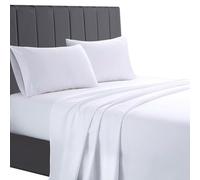 LIZZIE JACOBS 200 Thread Count Fitted Sheet Hotel Quality 100 Pure Egyptian Cotton Breathable Fade Proof Anti-Wrinkle All Year Round Use Deep Fitted Sheets ( , Single), Ntcgcffs-72, White, 25cm