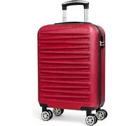 LIZZIE JACOBS 32L Hard Shell Cabin Suitcase 45x36x20cm - EasyJet Underseat & Overhead Approved Lightweight Carry, Detachable 360 Spinner Wheels, Water-Resistant Travel Trolley (Burgundy)
