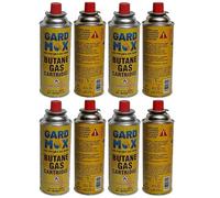 LIZZIE JACOBS Butane Gas Canisters Suitable for Catering Camping Cooking Heating Outdoor Gas Canister for Portable Cooker Stove Blowtorch Bbq Grill Weed Burner Heater EN417 Bottle Cartridge (8 Butane
