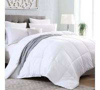 LIZZIE JACOBS Duck Feathers Duvets Luxurious Super Soft Warm Cosy Box Stitched Piped Edging Hotel Quality Quilts With 100% Cotton Feathers Proof Cambric Outer Cover (4.5 Tog, Double)