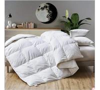 LIZZIE JACOBS Duck Feathers Duvets Luxurious Super Soft Warm Cosy Box Stitched Piped Edging Hotel Quality Quilts With 100% Cotton Feathers Proof Cambric Outer Cover (4.5 Tog, King)