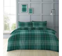 LIZZIE JACOBS Floral Duvet Quilt Cover Set Complete Bedding Sets with Matching Fitted Bed Sheet and Pillowcases Printed Polycotton Soft Easy Care Anti Allergic 3 and Bed Set (finn Check, King), 4