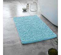 LIZZIE JACOBS Luxury Loop 2 Piece Bath Mat and Pedestal Mat Sets Extra Soft Water Absorbent Regular Size Non Slip Bathroom Toilet Rugs (Aqua)