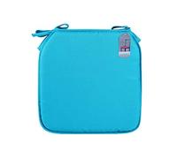 LIZZIE JACOBS Memory Foam Seat Pads With Ties Luxurious Super Soft Removable Seat Pads For Indoor Outdoor Garden Patio Dinning Kitchen and Office Chairs (2 Seat Pads, Teal)