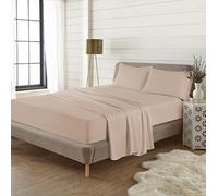 LIZZIE JACOBS New 100% Brushed Cotton Flannelette Full Sheet Set Thermal Super Soft Warm Cosy Fitted and Flat Sheet Set With Pillowcases (Latte, Double)