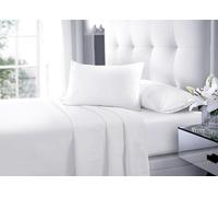 LIZZIE JACOBS New 200 Thread Count Flat Sheets 100 Egyptain Cotton Hotel Quality Super Soft Fade Shrinkage and Wrinkle Resistant Flat Bed Sheets ( , Pillowcase Pair), Tcfbsgc-272, White