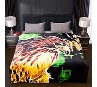LIZZIE JACOBS New 3D Animal Designs Luxurious Throws Super Soft Warm Cosy Travel Sofa Settee and Bed Fur Fleece Winter Blankets TN (Eagle, King - 200x240 CMS)