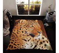 LIZZIE JACOBS New 3D Animals Print Faux Fleece Throws Luxurious Super Soft Warm Cosy Sofa Settee Bed Mink Faux Fleece Anti Allergy Kids Adults Blankets (King - 200x240cm, Leopard)