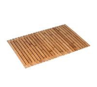 LIZZIE JACOBS New Bamboo Roll Up Wooden Bath Mat Duck Board Mat for Kitchen Bathroom Toilt Outdoor Shower Spa Sauna Multipurpose Shower Non Slip Sturdy Bath Mats