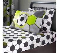 LIZZIE JACOBS New Children Designs Luxurious Printed Kids Boys Girls Matching Fitted Sheet Set (Single Fitted Sheet Set, Football Stamp)