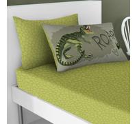LIZZIE JACOBS New Children Designs Quilt Cover Sets Luxurious Printed Kids Boys Girls Duvet Cover Sets Reversible Bedding Sets (Roar Dinosaur, Single Fitted Sheet Set)