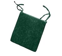 LIZZIE JACOBS New Crushed Velvet Tie On Seat Pad Super Soft Thick Foam Filled Seat Cushions For Office Outdoor Kitchen Dining Room Patio Garden Chairs Bench (Emerald Green)