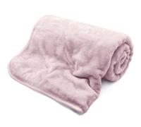 LIZZIE JACOBS New Faux Fur Fleece Throws Luxurious Super Soft Warm Cosy Sofa Settee Bed Mink Throws Blankets For Kids and Adults (Blush Pink, Double -150x200cm)