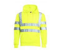 LIZZIE JACOBS New Hi Viz Pullover Hoodies Safety Fleece Hi Vis Sweatshirt Work Tops Jumpers GO/RT Compliant High Visibility Mens Pullover Hoody (X-Large, Yellow)